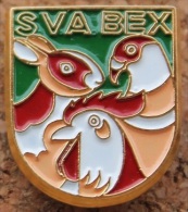 SVA BEX - CANTON DE VAUD - SUISSE - OISEAUX - PIGEON - LAPIN - COQ - POULE  -   (ROUGE) - Verenigingen