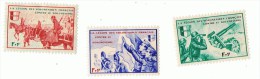 1942 - LVF - Série "Borodino" - Neufs - Artillerie; Grenadiers 1er Empire; Cavalerie - Yvert Et Tellier  N° 7-9-10 - War Stamps