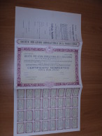 SCRIPOFILIA CERTIFICATO AZIONARIO SOCIETà PER AZIONI IDROELETTRICA DI S.PAOLO CERVO 1922 - Eau