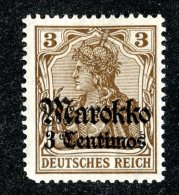 (1284)  Morocco 1911  Mi.46  /   Sc.45  Mint*  Catalogue €.70 - Deutsche Post In Marokko