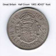 GREAT BRITAIN    1/2  CROWN  1963  (KM # 907) - K. 1/2 Crown