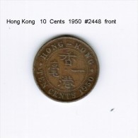 HONG KONG   10  CENTS  1950  (KM # 25) - Hongkong