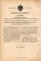 Original Patentschrift -T. Lux In Sackisch / Zakrze I. Schlesien ,1905, Abschnüren Von Wänden Mit Schnur Und Wasserwaage - Architectuur