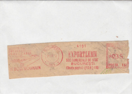 AMOUNT, BUCHAREST, EXPOTING ADVERTISING, MACHINE POSTMARKS ON FRAGMENT, 1952, ROMANIA - Franking Machines (EMA)