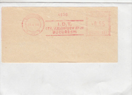 AMOUNT, BUCHAREST, FACTORY ADVERTISING, MACHINE POSTMARKS ON FRAGMENT, 1963, ROMANIA - Frankeermachines (EMA)