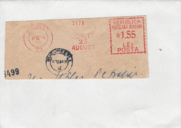 AMOUNT, BUCHAREST, FACTORY ADVERTISING, MACHINE POSTMARKS ON FRAGMENT, 1964, ROMANIA - Franking Machines (EMA)