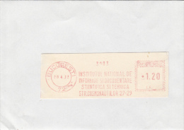 AMOUNT, BUCHAREST, INSTITUTE ADVERTISING, MACHINE POSTMARKS ON FRAGMENT, 1973, ROMANIA - Frankeermachines (EMA)