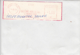 AMOUNT, BUCHAREST, AGRICULTURE MINISTERY, MACHINE POSTMARKS ON FRAGMENT, 1974, ROMANIA - Frankeermachines (EMA)