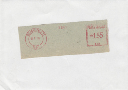 AMOUNT, BUCHAREST, MACHINE POSTMARKS ON FRAGMENT, 1976, ROMANIA - Franking Machines (EMA)