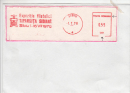 AMOUNT, SIBIU, PHILATELIC EXHIBITION, MACHINE POSTMARKS ON FRAGMENT, 1978, ROMANIA - Frankeermachines (EMA)