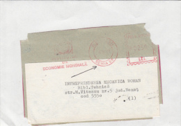 AMOUNT, BUCHAREST, INDUSTRY, ECONOMY INSTITUTE, MACHINE POSTMARKS ON FRAGMENT, 1982, ROMANIA - Frankeermachines (EMA)