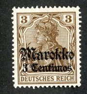 (1286)  Morocco 1911  Mi.46  /   Sc.45  Mint*  Catalogue €.70 - Deutsche Post In Marokko