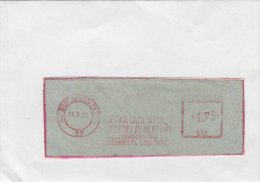 AMOUNT, BUCHAREST, ALIMENTARY INDUSTRY, MACHINE POSTMARKS ON FRAGMENT, 1982, ROMANIA - Maschinenstempel (EMA)