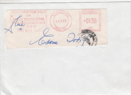 AMOUNT, BUCHAREST, JEWISH COMUNICATIONS FEDERATION, MACHINE POSTMARKS ON FRAGMENT, 1983, ROMANIA - Jewish