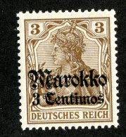 (1296)  Morocco 1911  Mi.46  /   Sc.45  Mint*  Catalogue €.70 - Deutsche Post In Marokko