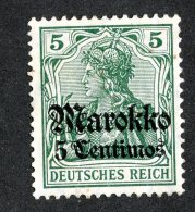 (1302)  Morocco 1911  Mi.47  /   Sc.46  Mint(*)  Catalogue €.70 - Deutsche Post In Marokko