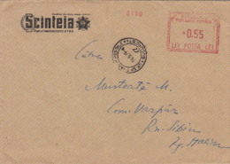 AMOUNT, BUCHAREST, NEWSPAPER ADVERTISING, MACHINE POSTMARKS ON COVER, 1959, ROMANIA - Frankeermachines (EMA)