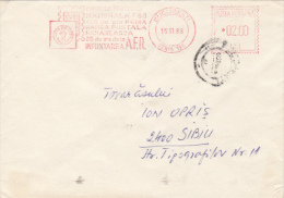 AMOUNT, BUCHAREST, PHILATELIC SOCIETY, MACHINE POSTMARKS ON COVER, 1988,  ROMANIA - Frankeermachines (EMA)