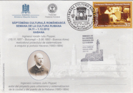 IULIU POPPER, EXPLORER, ENGINEER, CULTURAL WEEK, SPECIAL COVER, 2012, ROMANIA - Erforscher