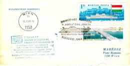 HUNGARY - 1969. Cover - Forwarded By Budapest-Vienna Ship Mail/Petőfi Bridge And Diesel Ship Hunyadi - FDC