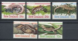 116 NEW ZELANDE 1984 - Grenouille Gecko Lezard - Neuf Sans Charniere (Yvert 871/75) - Ungebraucht