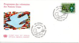 ONU GENEVE. N°33 Sur Enveloppe 1er Jour (FDC) De 1973. Volontaires De L´ONU. - FDC