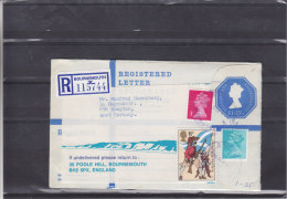 Soldats - Fusils - Grande Bretagne - Lettre Recommandée De 1983 - Entier Postal - Cartas & Documentos