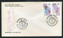 Turkish Republic Of Northern Cyprus 1989 FDC  - Europa Cept - Lettres & Documents