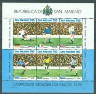 San Marino - 1990 Football Block MNH__(THB-265) - Blocs-feuillets