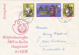 DDR 1478-1480 MiF, Zdr-Satz Auf Brief Mit Stempel Erfurt 10.6.1969 - Se-Tenant