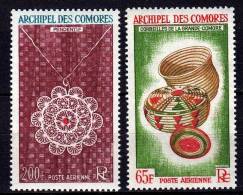 Comores P.A. N° 8 / 9 XX Artisanat, La Paire Sans Charnière, TB - Unused Stamps