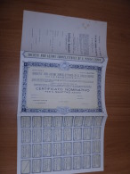 SCRIPOFILIA CERTIFICATO AZIONARIO SOCIETà PER AZIONI IDROELETTRICA DI S.PAOLO CERVO BIELLA 1922 - Wasser