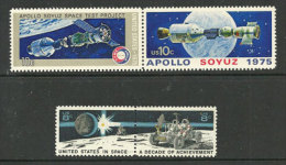 Cooperation Spatiale URSS-USA, Emission Commune Apollo-Soyuz (Jeep Lunaire,lune Soleil Et Terre) - United States