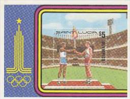 St.Lucia-1980 Moscow Olympics MS MNH - St.Lucia (1979-...)