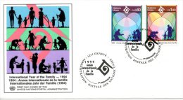 ONU GENEVE. N°263-4 Sur Enveloppe 1er Jour (FDC) De 1994. Année De La Famille. - FDC