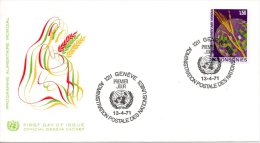 ONU GENEVE. N°17 Sur Enveloppe 1er Jour (FDC) De 1971. Programme Alimentaire Mondial. - Contre La Faim