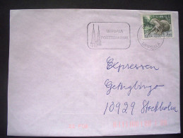 Sweden 1996 Cover To Stockholm - Animal Lutra - Church Cancel - Brieven En Documenten