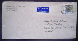 Sweden 1998 Cover To England - Compas Rose Map Atlas - Lettres & Documents