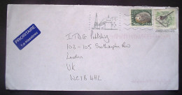 Sweden 2002 Cover To England - Animal Bird Erinaceus Aegithalos - Storia Postale