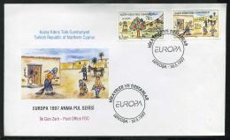 Turkish Republic Of Northern Cyprus 1997 FDC - Europa Cept, Children Stories And Legends. - Brieven En Documenten