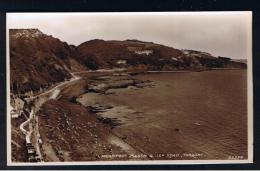RB 944 - Real Photo Postcard - Meadfoot Beach & Sea Road - Torquay Devon - Torquay