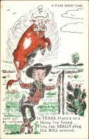 A Texas Boast Card By C.M. Rogers (2 Scans), Sling The Bull Around, 1951 - Autres & Non Classés