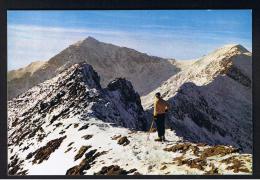 RB 944 - J. Arthur Dixon Postcard - Walker On Snowdon From Crib Goch - Caernarvonshire Wales - Caernarvonshire