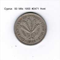 CYPRUS    50  MILS  1955  (KM # 36) - Chypre