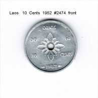 LAOS    10  CENTS  1952  (KM # 4) - Laos