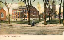 210773-New Hampshire, Concord, State Street, High School, Unitarian Church - Concord