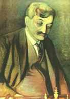 CHESS * SPORT * EMANUEL LASKER * WORLD CHESS CHAMPION * PAINTING & DRAWING * Caissa CCC 0027 * Hungary - Echecs