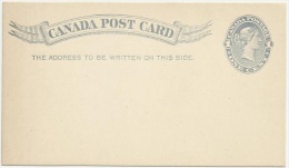Canada 1880 Unused Postal Stationery Correspondence Card - 1860-1899 Reign Of Victoria