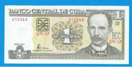 CUBA - 1 Peso  2008 SC  P-128 - Cuba