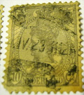 Netherlands 1898 Queen Wilhelmina 10c - Used - Used Stamps